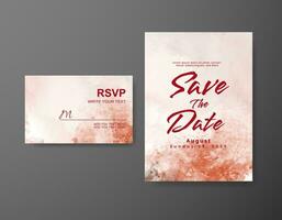 Save the date with watercolor background. Design for your invitation. vector