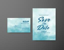 Save the date with watercolor background. Design for your invitation. vector