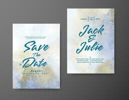 Save the date with watercolor background. Design for your invitation. vector