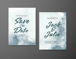 Save the date with watercolor background. Design for your invitation. vector