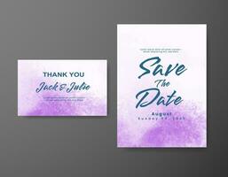 Save the date with watercolor background. Design for your invitation. vector