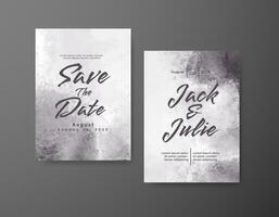 Save the date with watercolor background. Design for your invitation. vector