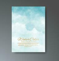 Cover template with watercolor background. Design for your cover, date, postcard, banner, logo. vector