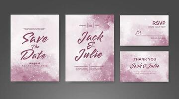 Save the date with watercolor background. Design for your invitation. vector