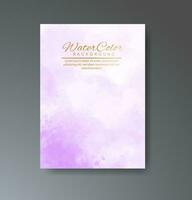 Cover template with watercolor background. Design for your cover, date, postcard, banner, logo. vector