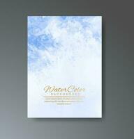 Cover template with watercolor background. Design for your cover, date, postcard, banner, logo. vector