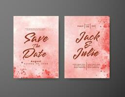 Save the date with watercolor background. Design for your invitation. vector