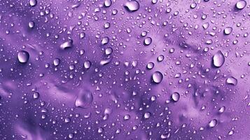 Generative AI, Lavender color. Texture of light violet purple gel with drops and waves on soft background. Liquid beauty product closeup photo