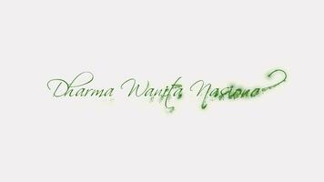 National Women's Dharma - Lettering Animatin With Particles video