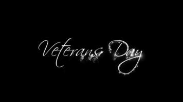 Veterans Day - Lettering Animatin With Particles video