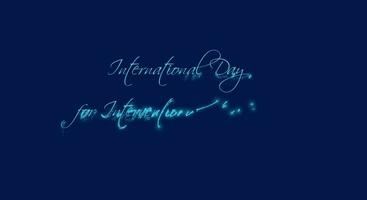 International Day for Interventional Cardiology - lettering animation with particles video