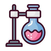 Chemistry fill outline icon vector