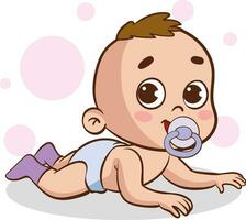 vector illustration cute happy baby