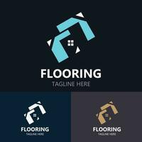 Flooring Logo design, custom Layer Vector elegant business store building template