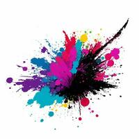 ink splashes colorful on white vector