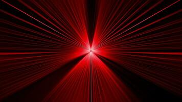 Abstract VJ loop red laser center radial streak shine video