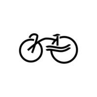 bicicleta logo, sencillo minimalista diseño, deporte transporte vector, ilustración silueta modelo vector