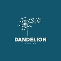 Dandelion Logo, Vector Plant Dandelion flower, Design Icon Template