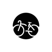 Bicycle Logo, Simple Minimalist Design, Sport Transport Vector, Illustration silhouette template vector