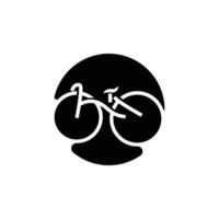 Bicycle Logo, Simple Minimalist Design, Sport Transport Vector, Illustration silhouette template vector