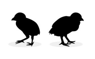 check silhouette design. Black simple chicken illustration vector