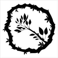 tree branches with leaves isolated vector