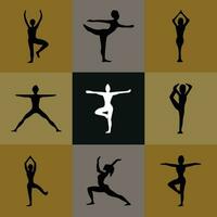 gratis vector yoga posturas colección