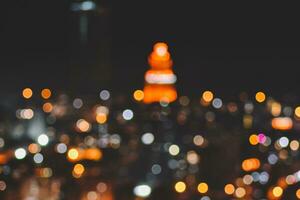 noche ligero bokes concepto de el noche ciudad luces foto