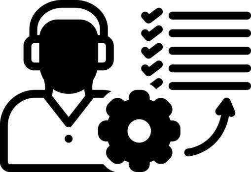 solid icon for services vector