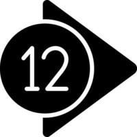 solid icon for number vector