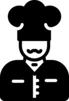 solid icon for chef vector