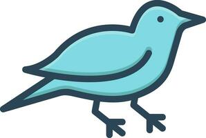 color icon for bird vector