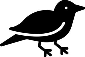 solid icon for bird vector