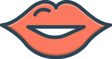 color icon for lip vector