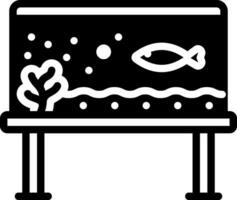 solid icon for fish in aqarium vector