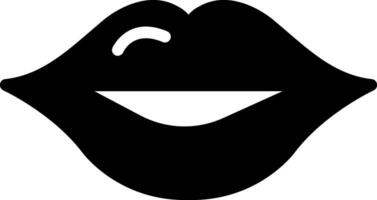 solid icon for lip vector