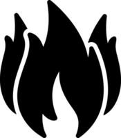 solid icon for fire vector