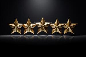 golden stars against a gray background. photo
