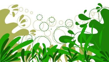 Background illustration of a natural theme that contains green elements. Perfect for wallpapers, backgrounds, banners, magazine covers and others with nature and natural themes. vector
