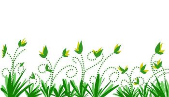 Background illustration of a natural theme that contains green elements. Perfect for wallpapers, backgrounds, banners, magazine covers and others with nature and natural themes. vector