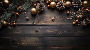 Christmas frame of tree branches. photo