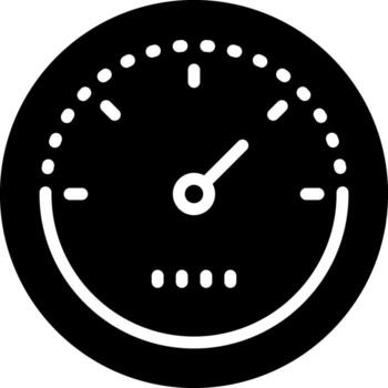 solid icon for meter vector