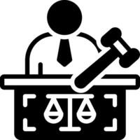 solid icon for prosecutor vector