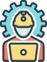 color icon for engineering vector