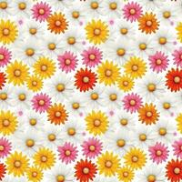 Seamless Pattern A pattern of colorful leaves and flowers for summer, suitable for use as a fabric pattern. photo