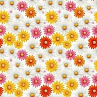 Seamless Pattern A pattern of colorful leaves and flowers for summer, suitable for use as a fabric pattern. photo