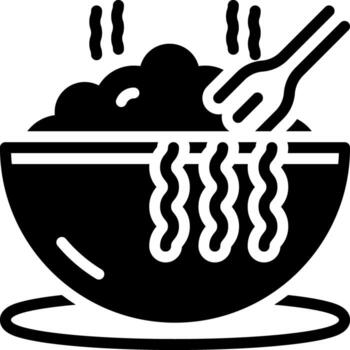 sólido icono para comida vector