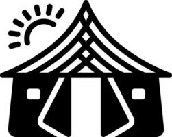 solid icon for tent vector