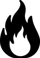 solid icon for flame vector