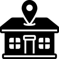 solid icon for address vector
